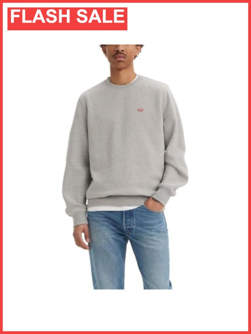 Levi's Men's Crewneck Sweatshirt Standard Fit Fleece Pullover Long Sleeve